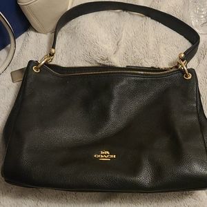 Medium Leather Coach shoulder bag